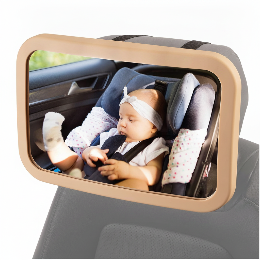 מארז מראת תינוק פנורמית XL + שלט רכב + 2 מדריכי בטיחות דיגיטליים