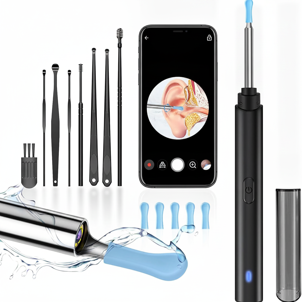 OtoClean — ערכת ניקוי אוזניים משפחתית עם מצלמת HD